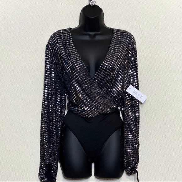 BCBGMaxAzria Tops - Price Firm Revolve Sequin Bodysuit